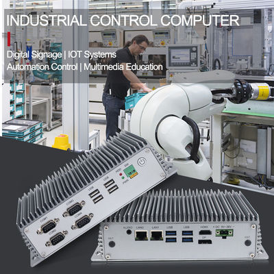 Industriële Mini Pc Fanless Two Ethernet-Industriële de Automatiseringscontrole van Havensintel core I7