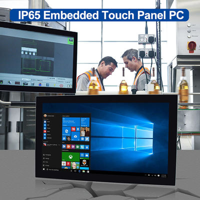 Ingebedde 21,5“ Touch screen Dubbel Lan Pc TPM 2,0 Desktop Muur Opgezette Fanless