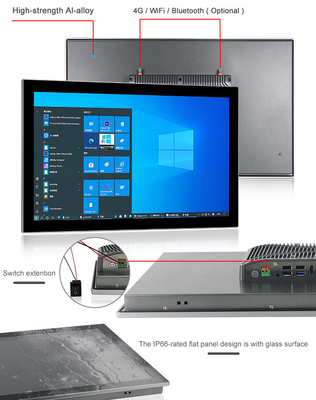 I7-8565U de Aanrakingscomité van cpu Industriële PC 24 Duimcomputer met 4G 5G Facultatief WIFI