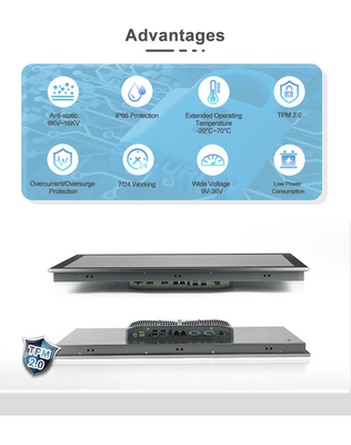 Voorip65 Ingebedde Comité PC 24 Duimfhd LEIDENE Waterdichte Touch screencomputer