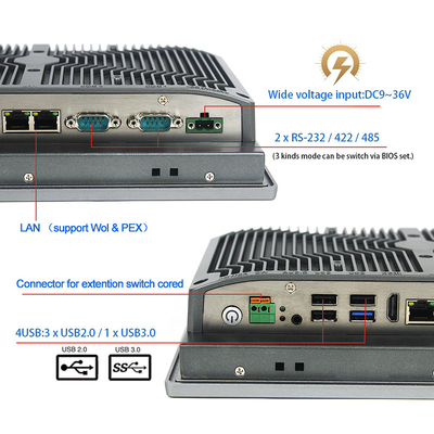 Industriële Ingebedde Aanrakingscomité PC 10 Duimip65 Rang TPM2.0 achtste Gen Core I5