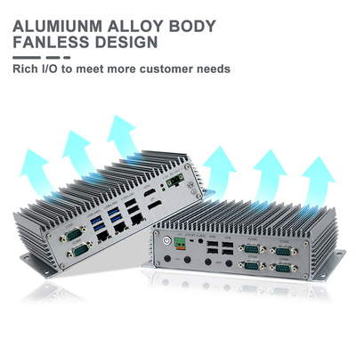 OEM Ruwe Industriële Fanless Minipc DC24V Wins10/Linux 3 LAN