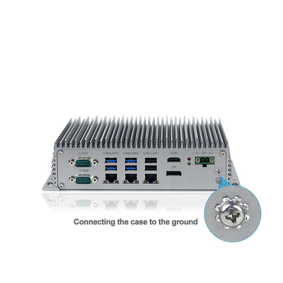 De Vierlingkernen 2.0GHz 3xLAN RS232 RS422 RS485 van Fanless Industriële Minipc twaalfde Gen J6412