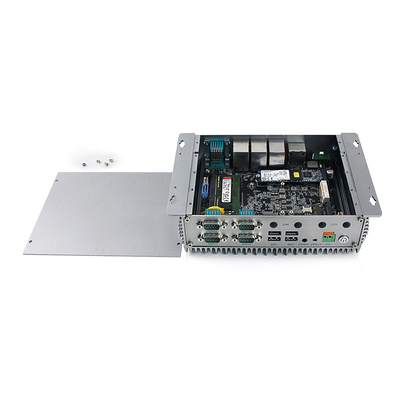 Kleine Fanless-Minipc 3 LAN 10 USB 6 Com van Intel Celeron J6412 van de Dooscomputer