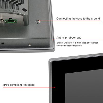 13,3-inch LCD Intel J6412 industriële HMI-paneelgemonteerde touchscreen-pc met 2 RS485