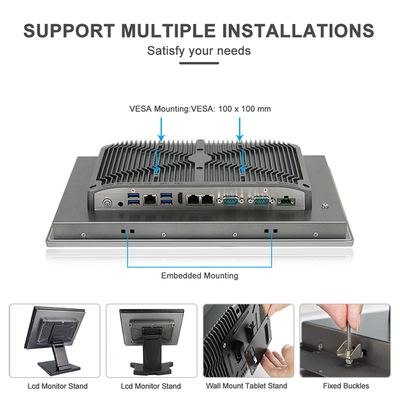 13,3-inch LCD Intel J6412 industriële HMI-paneelgemonteerde touchscreen-pc met 2 RS485