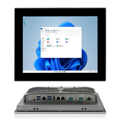 Wandmontage Industrieel touchscreen PC J6412 3*LAN Embedded AIO Front IP65