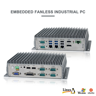 Celeronj6412 Industriële Mini Embedded PC 2*RS232 4*RS232/422/485