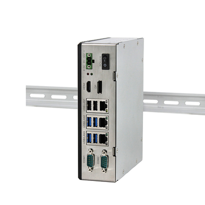 De ruwe Ingebedde Industriële Computer J6412 Dubbel Lan Quad Core Windows 10 DIN-Spoor zet op