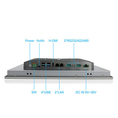 DC9V-36V 2 LAN Industrial Touch Panel-Waterdichte PC IP65