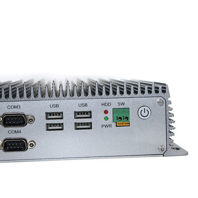 8ste cpu-Minipc van Fanless van de Aluminiumlegering Industriële, MSATA 128G SSD Fanless I3 Mini Pc