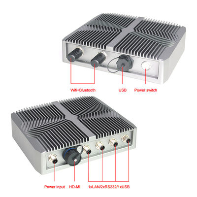 I3 I5 I7 RS232 4 Industriële de Desktoppc van USB, Industriële de Rangcomputer van IP67 Fanless