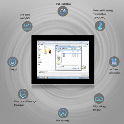 I3i5 I7-8565U Ip65 Comité PC, het Capacitieve Industriële Comité van HMI zet Monitor op