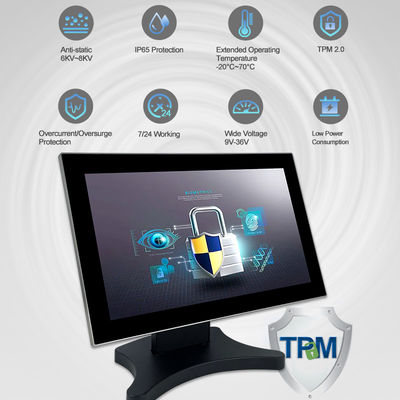 15.6“ FHD 8565U Ip65 maakt Vensters 10 van Touch screenpc LAN 2 waterdicht