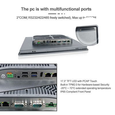 17.3“ de Modulaire Ruwe Ingebedde Computer van FHD voor Industrie Automatisering