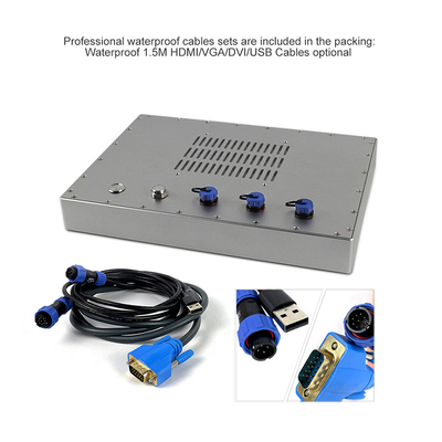 Van VGA DVI IP69K Lcd de Industriële Lcd Monitor van de het Touche screenmonitor 450cd/m2