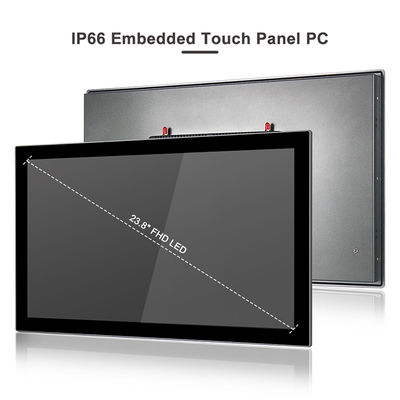 Kwaliteit Het Comité van de Fanless Industriële Aanraking PC Dubbel Lan Pc Vesa Mount 24“ 1920 X 1080 fabriek
